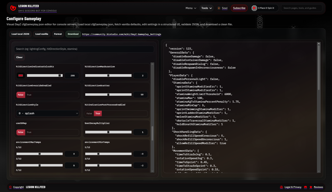 Configure Gameplay