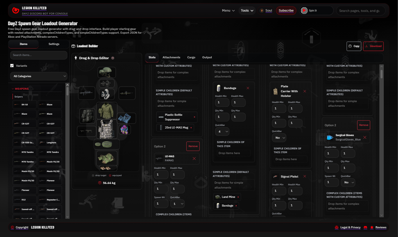 Generate Loadout