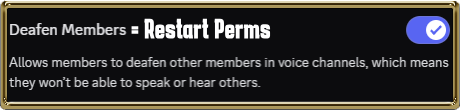 Restart Perms