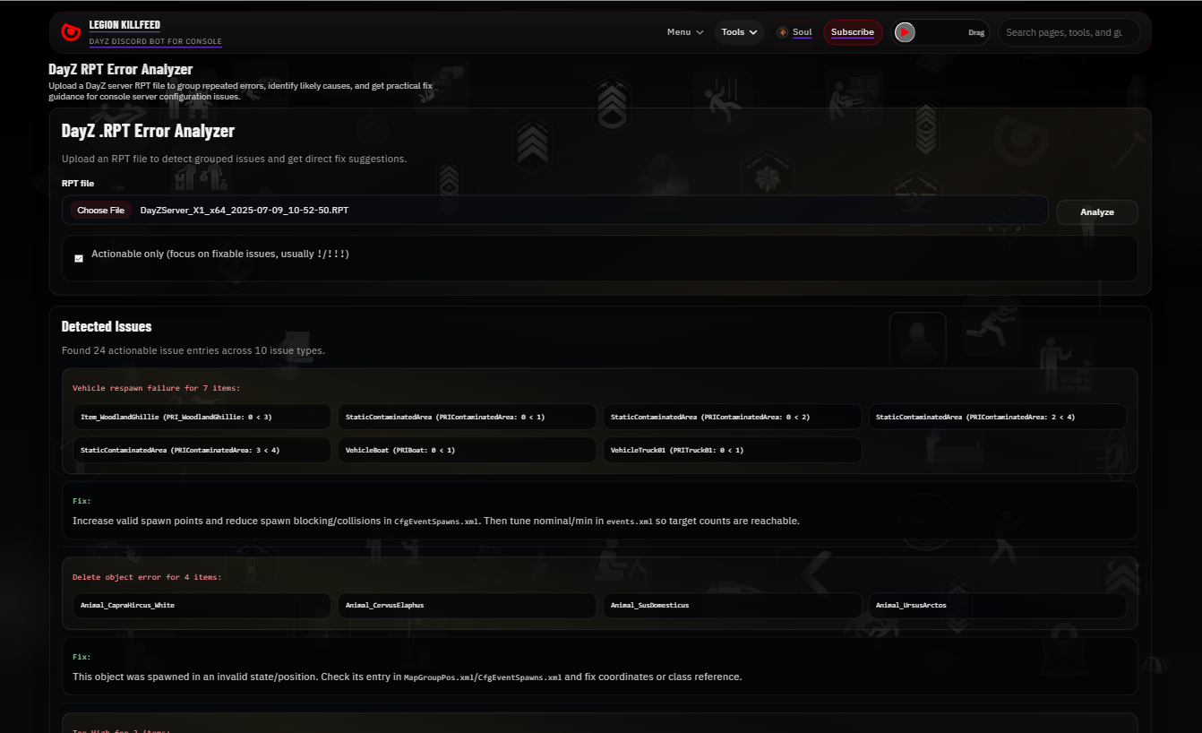 Rpt Debug Tool