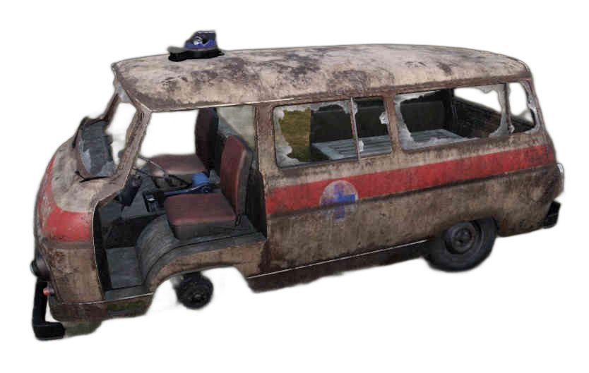 DayZ Land_Wreck_S1023_Medic_Beige - Land Wreck S1023 Medic Beige image